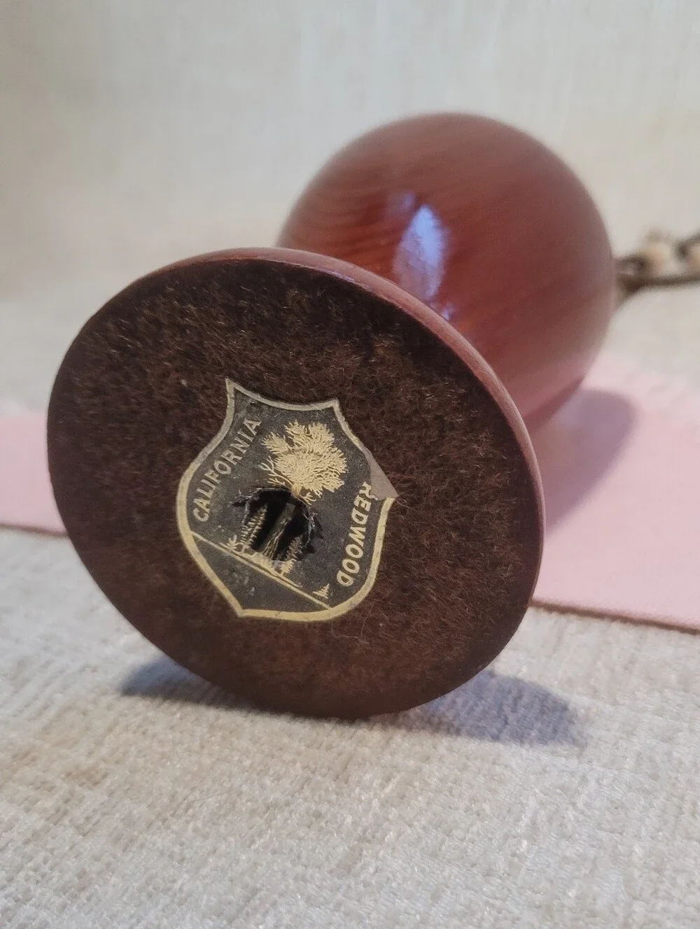 Vintage Spanish Hand-Turned Wood Bud Vase – Artesanía de Guipúzcoa Basque Art